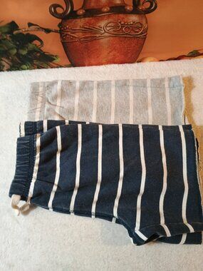 VGUC: The Children's Place Sz 4T Gray &  Blue Striped Shorts Pack Comfort Casual